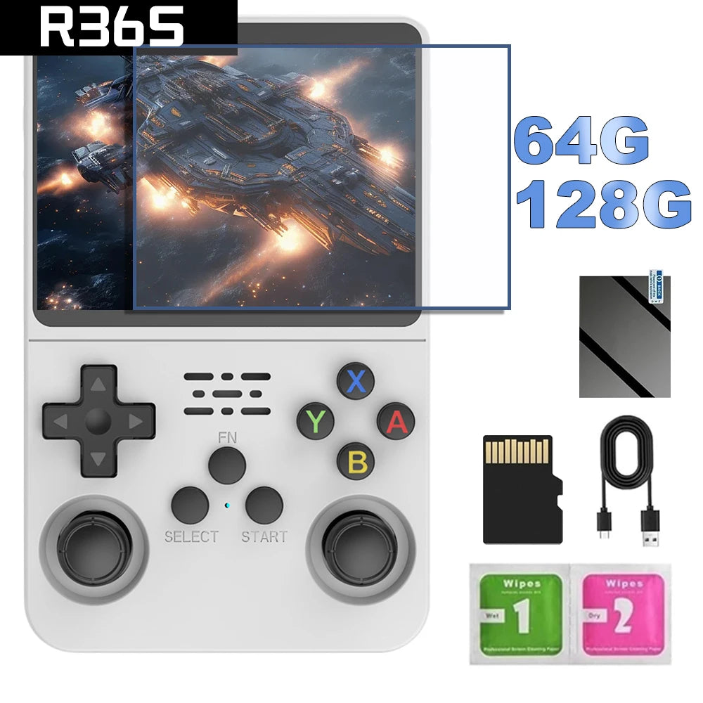 R36S Retro Gaming Console 3.5 Inch IPS Screen with Video Games Classic Emulator Open Source Portable Hand-Held Gaming Console