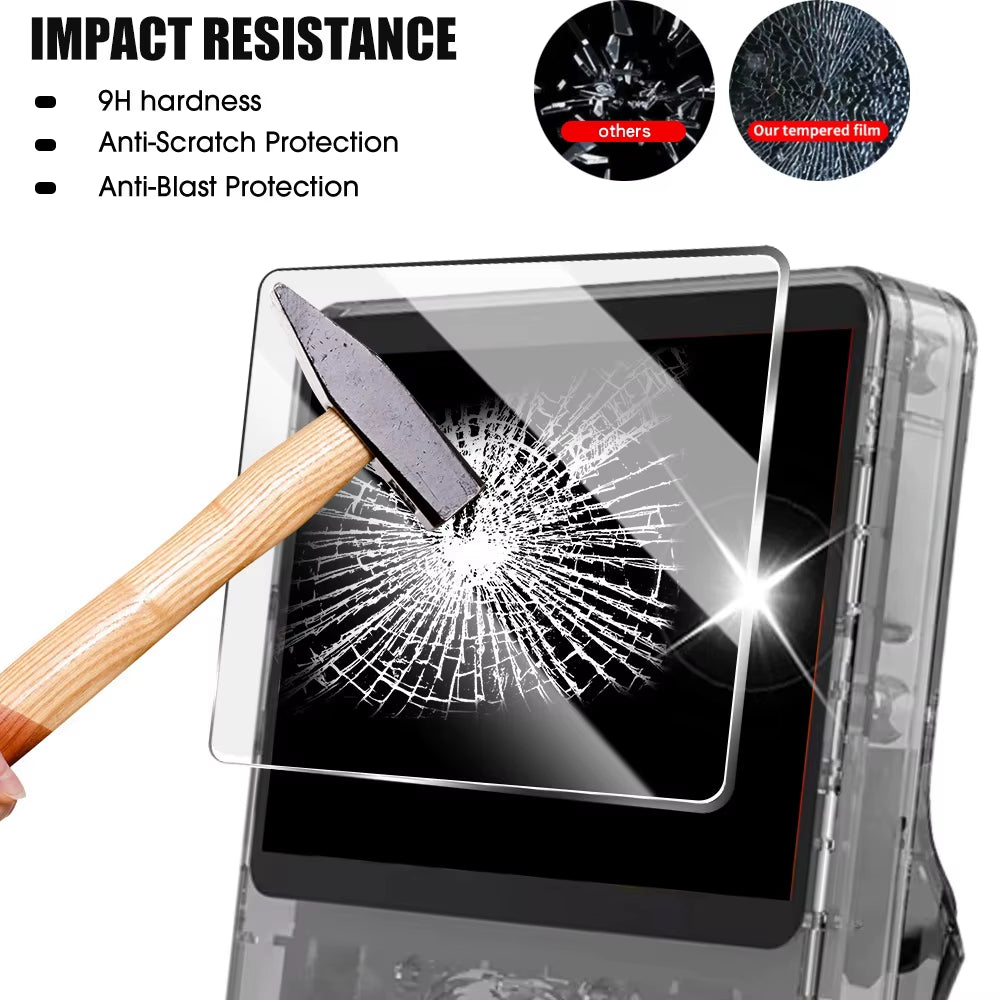 Games Console Screen Protector for R36S 3.5Inch Game Player Accessories HD Clear Tempered Glass for R36S Handheld Game Console