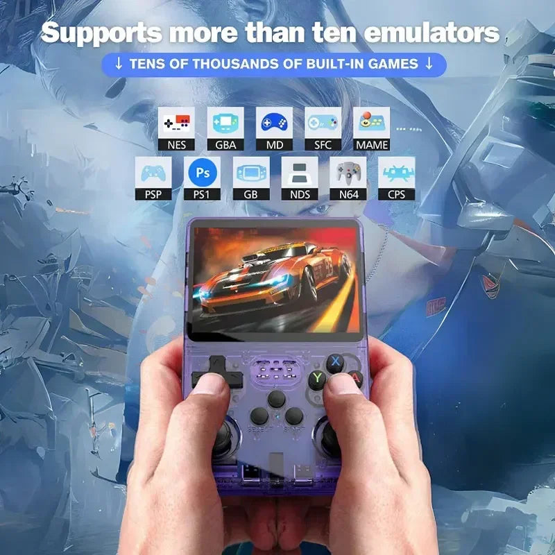 R36S Retro Gaming Console 3.5 Inch IPS Screen with Video Games Classic Emulator Open Source Portable Hand-Held Gaming Console