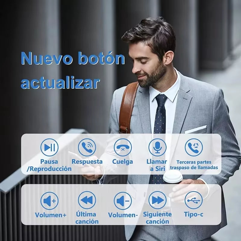 Wireless Headphones Bluetooth Headset with Microphone Earphones Handsfree Noise Canceling Audifonos Talking Business Driving