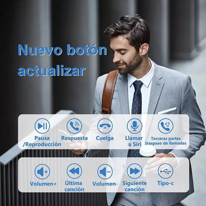 Wireless Headphones Bluetooth Headset with Microphone Earphones Handsfree Noise Canceling Audifonos Talking Business Driving